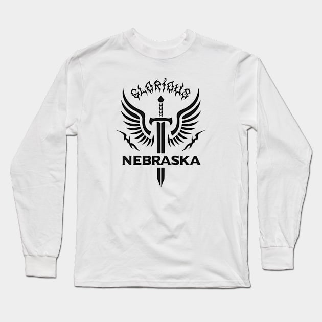 Glorious Nebraska Long Sleeve T-Shirt by VecTikSam